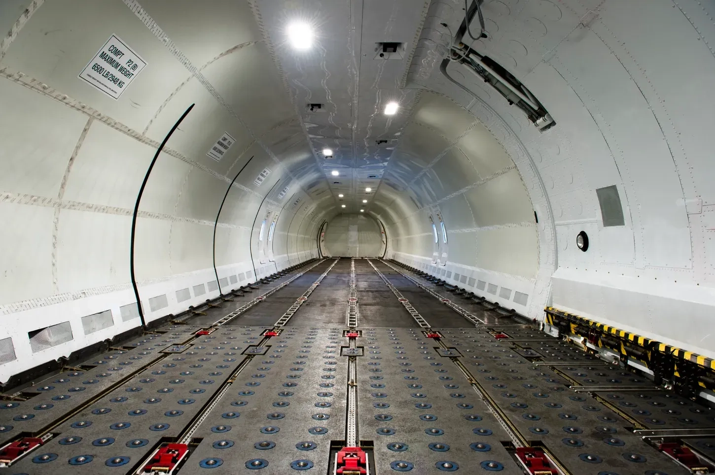 Cargo plane from inside
