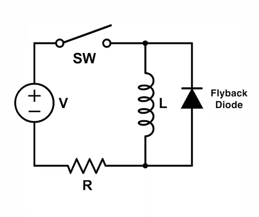 flyback-diode-in-a-circuit