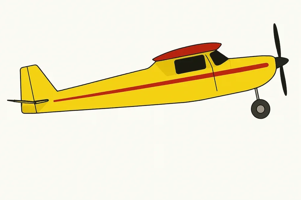 Airplane pitching nose up