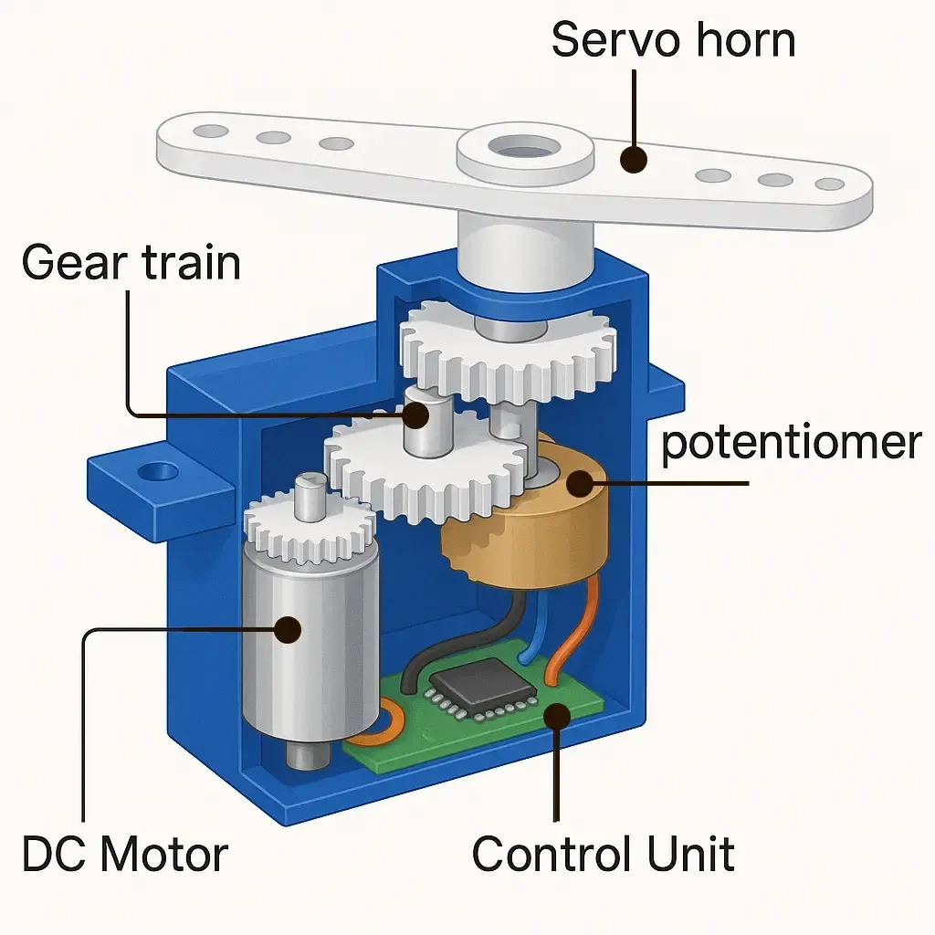 Servo components from inside