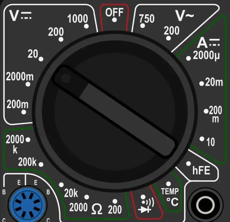 Digital Multemeter Dial