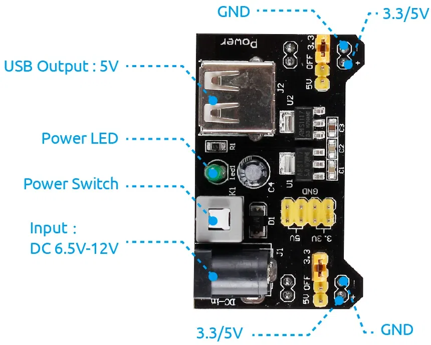 Mini DC Power module pinout