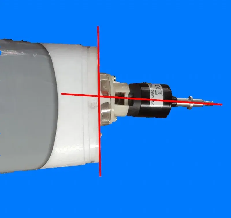 Thrust angle tilted brushless motot