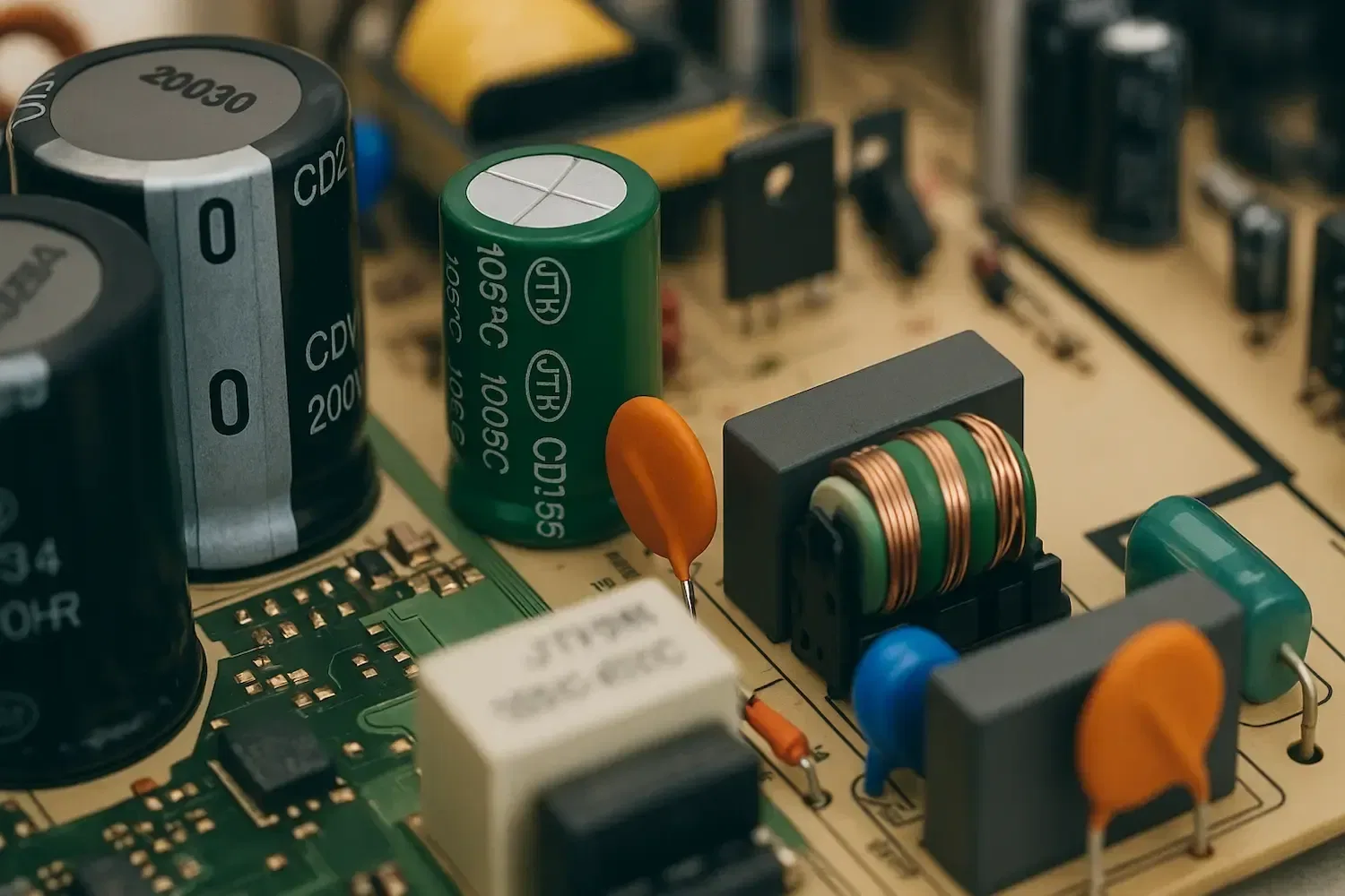 mother-board-with-focus-on-large-capacitors