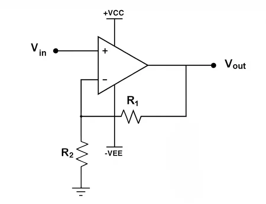 non-inverting-amplifier-circuit-diagram